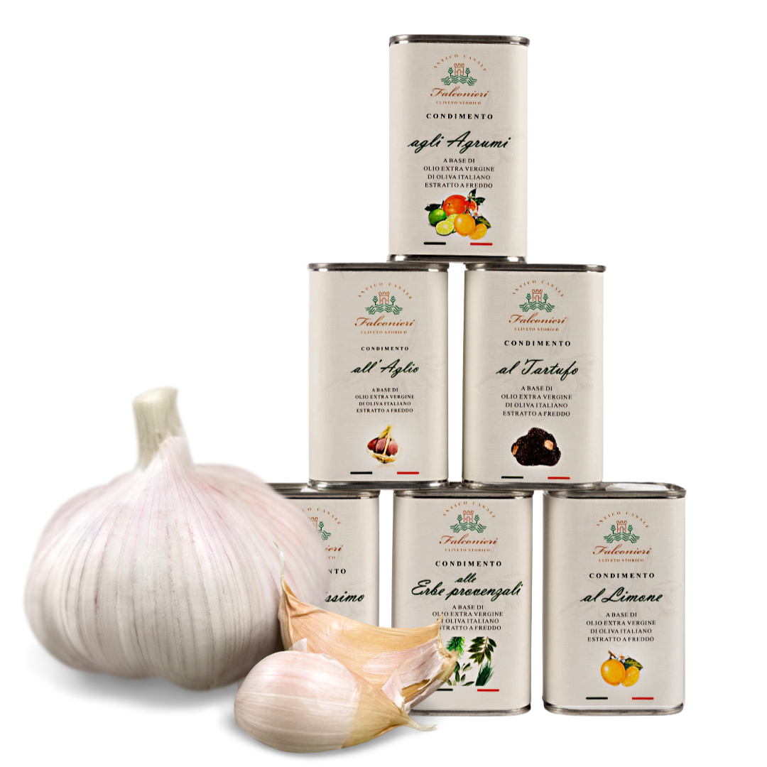 Olio aromatizzato all'aglio - Latta 250ml